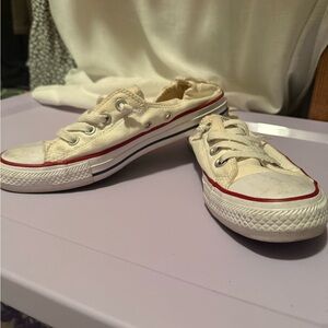 Casual White Canvas Sneakers